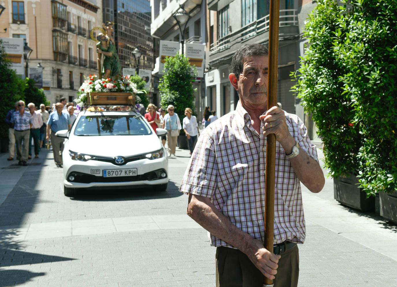 Procesión en honor a San Cristóbal, patrón de los taxistas.