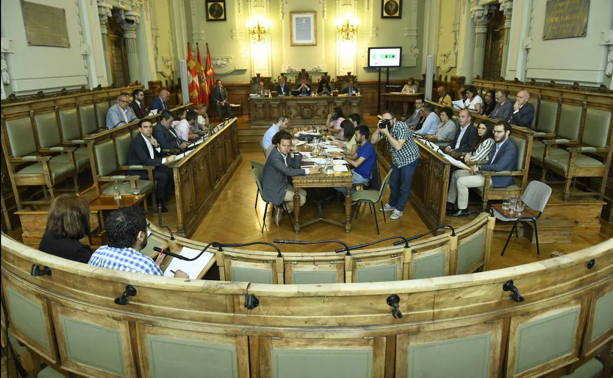 Primer pleno ordinario del Ayuntamiento de Valladolid, celebrado el pasado martes. 