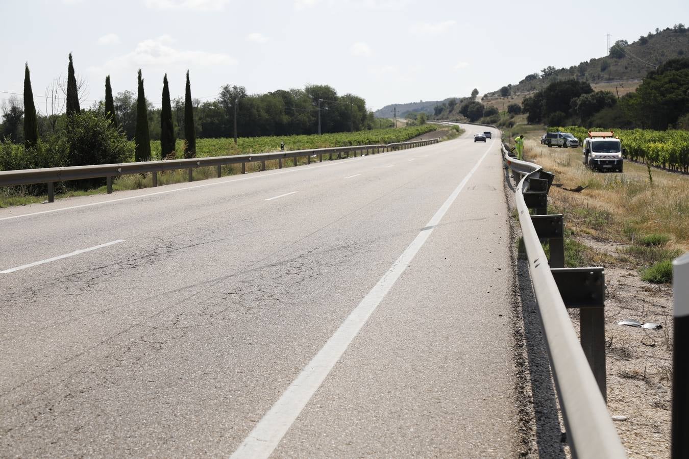 Fotos: Tres heridos en una accidente de tráfico en la carretera N-122 en Valladolid