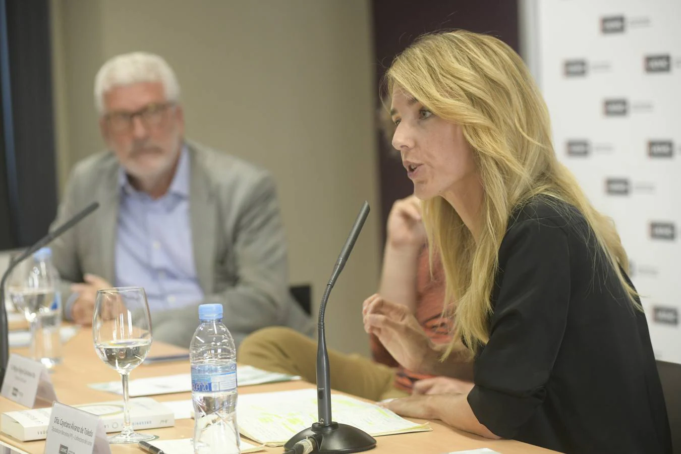 La diputada por Barcelona Cayetana Álvarez de Toledo interviene en el Curso sobre los valores de la Transición de la Universidad Europea Miguel de Cervantes de Valladolid.