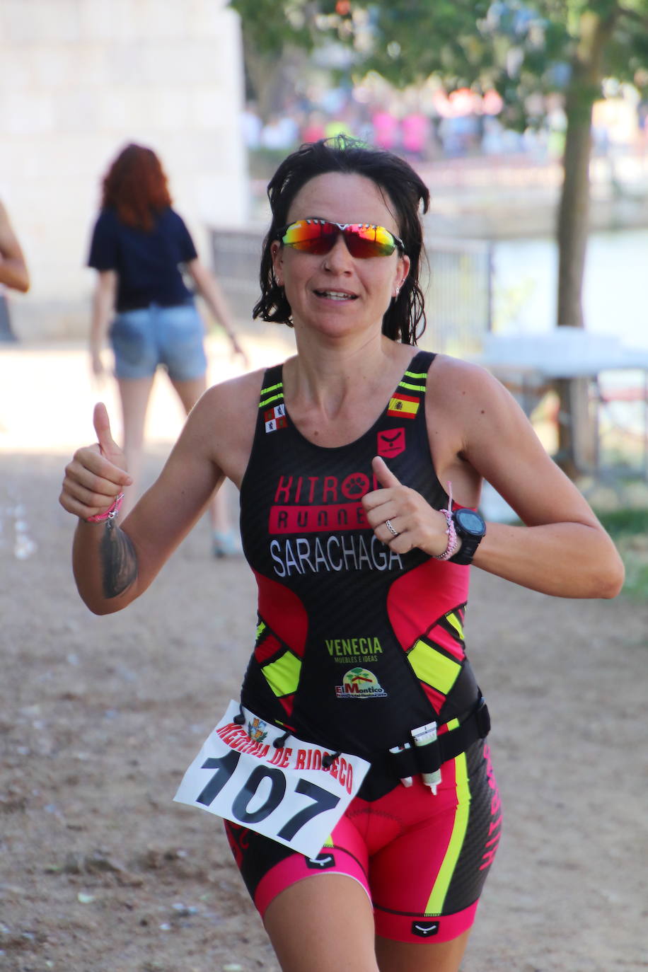 Los recorridos de natación, ciclismo y carrera a pie han discurrido exclusivamente por los caminos de sirga y las aguas de esta infraestructura simbólica de Tierra de Campos