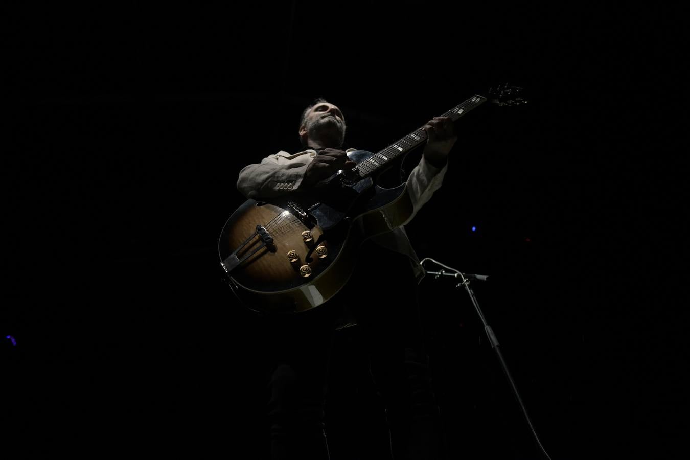 El cantautor interpreta sus temas más clásicos ante un auditorio al completo.