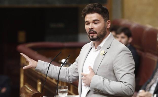 El portavoz de ERC en el Congreso de los Diputados, Gabrel Rufián.