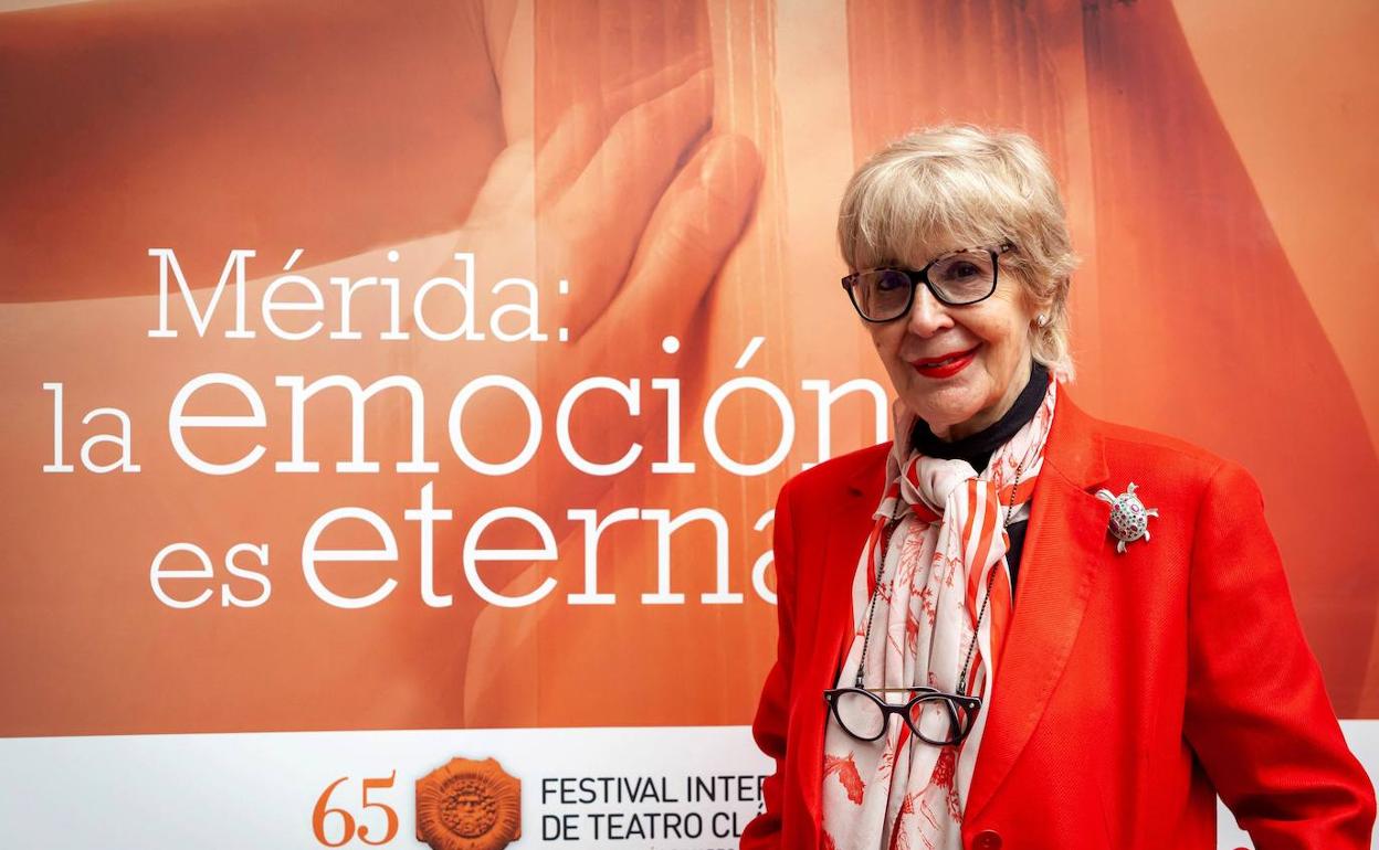 Concha Velasco, durante la presentación de la obra en Mérida..