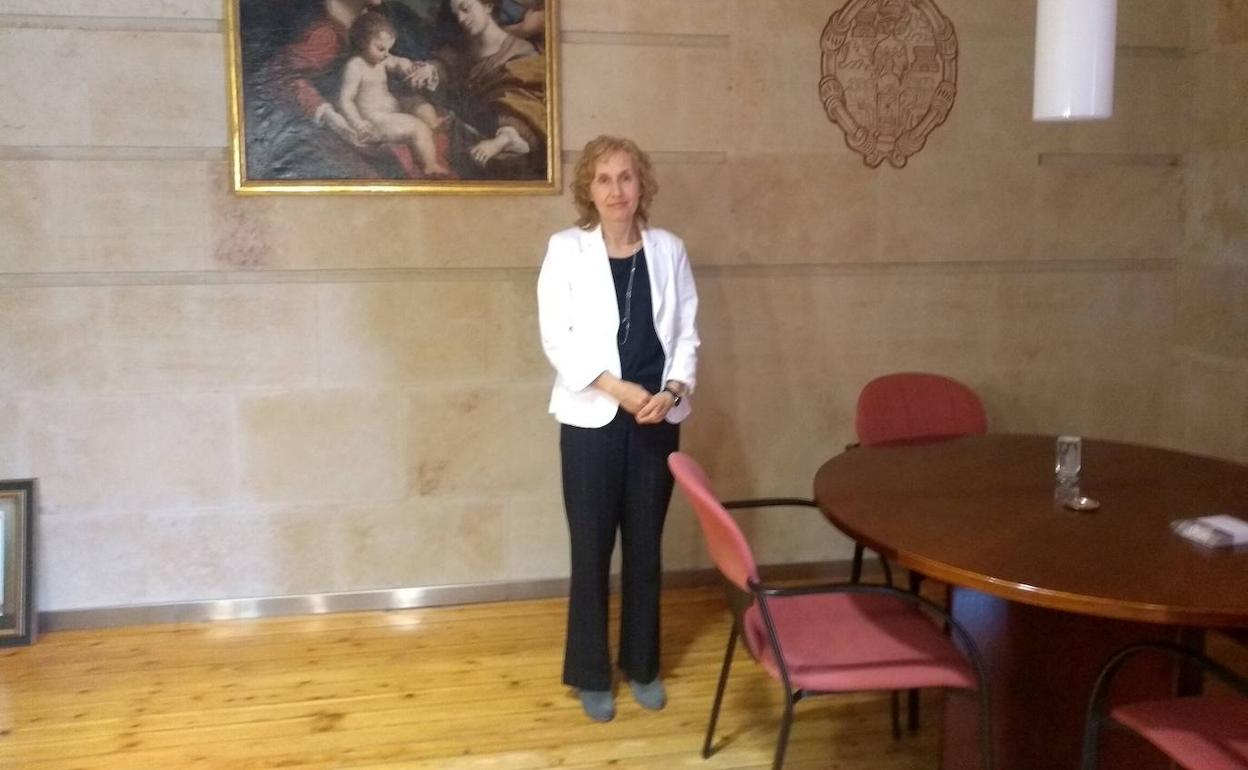 Mirian Cortés, ayer en su despacho del Rectorado de la Universidad Pontificia. 