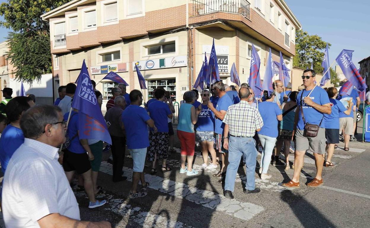 La concentración de Peñafiel por el aniversario de A-11 Pasos. 