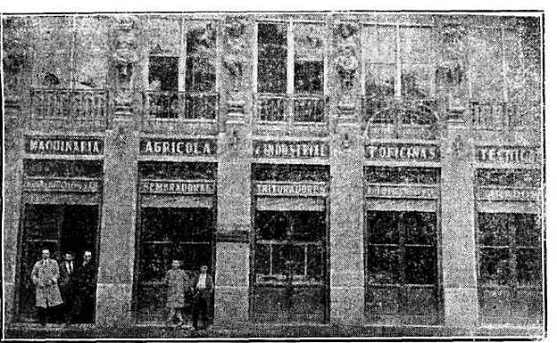 Fachada de la tienda de maquinaria agrícola Garteiz. 