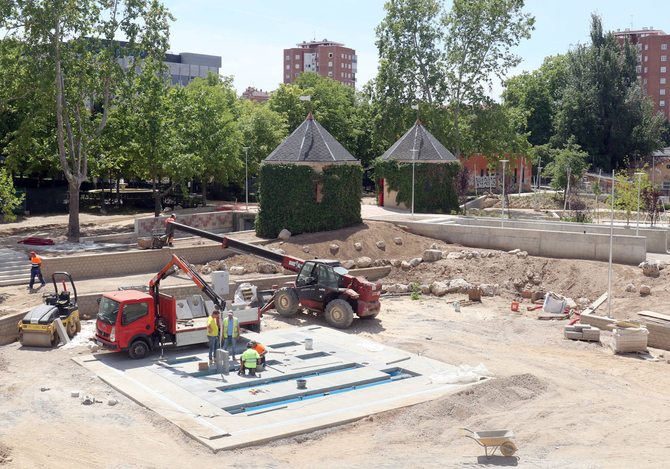 Fotos: Continúan las obras en el parque Juan de Austria de Valladolid