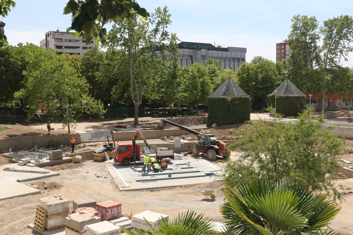 Fotos: Continúan las obras en el parque Juan de Austria de Valladolid