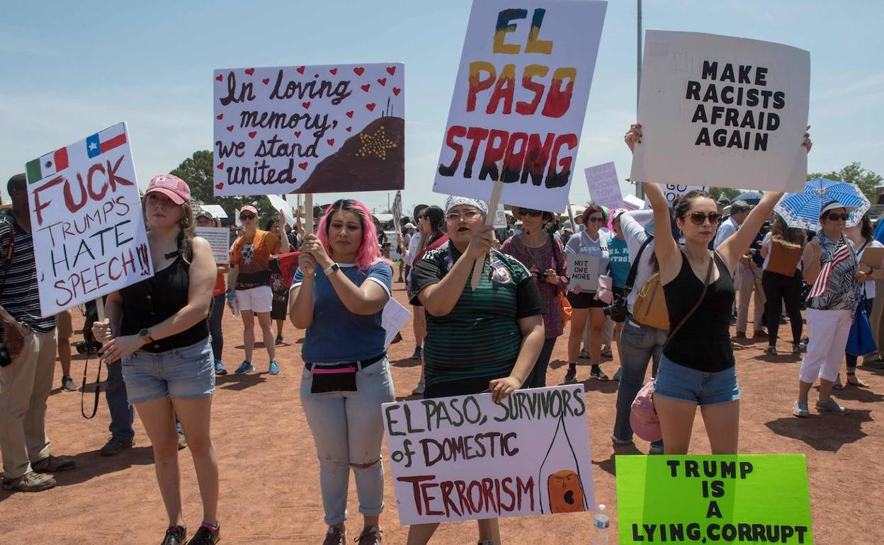 Protestas contra Trump en El Paso. 