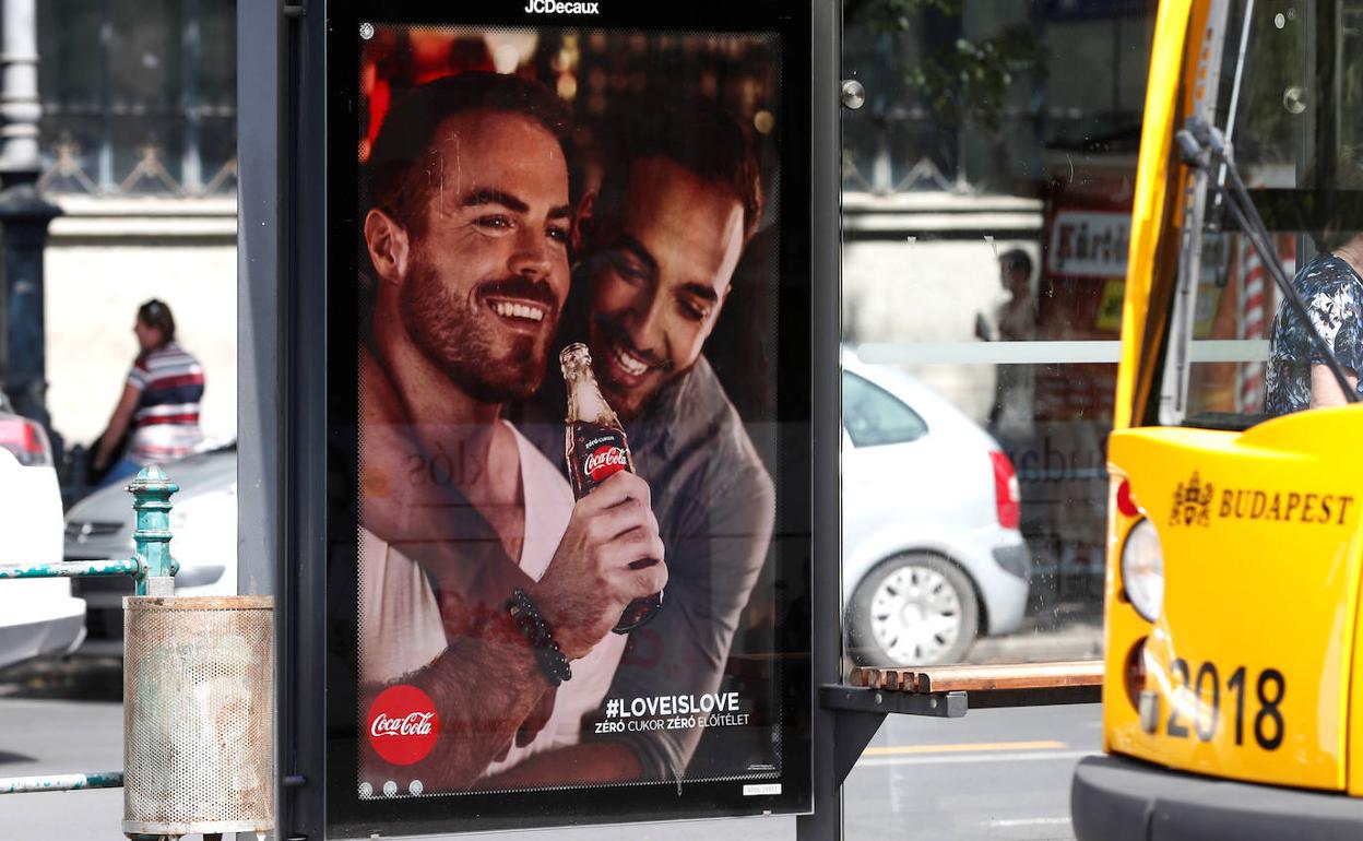 Campaña de Coca Cola en Budapest, Hungría.