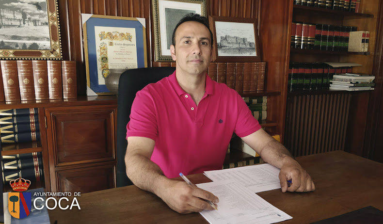 Mariano Herrero, en su despacho municipal. 