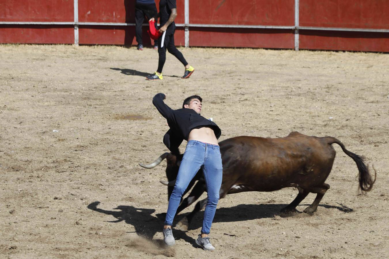 La capea fue entretenida gracias al ganado y a un grupo de cortadores, que no cesaron en su intento hasta lograr unos buenos cortes