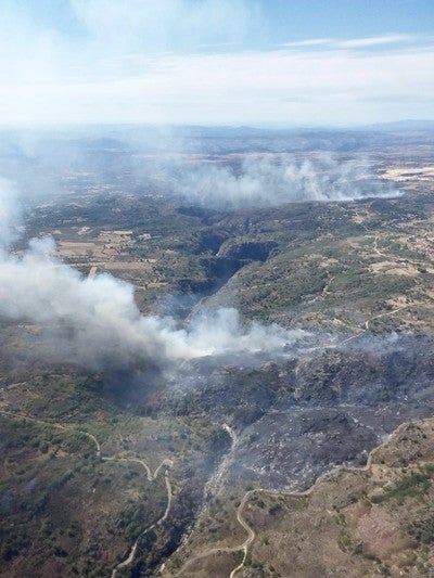 Incendio en Saldeana. 