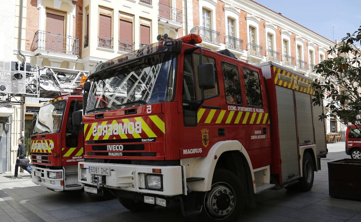 Camiones de bomberos.