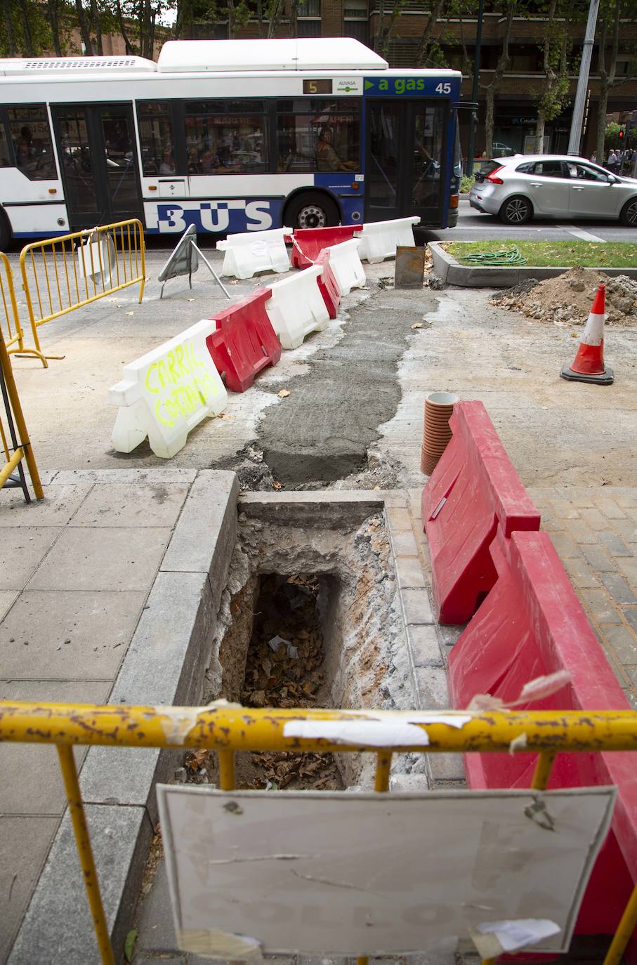 Obras en Paseo Zorrilla.