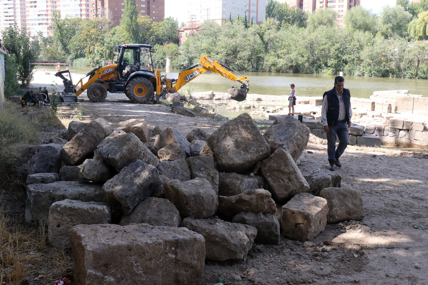 Fotos: Trabajos de restauración en las aceñas del Pisuerga