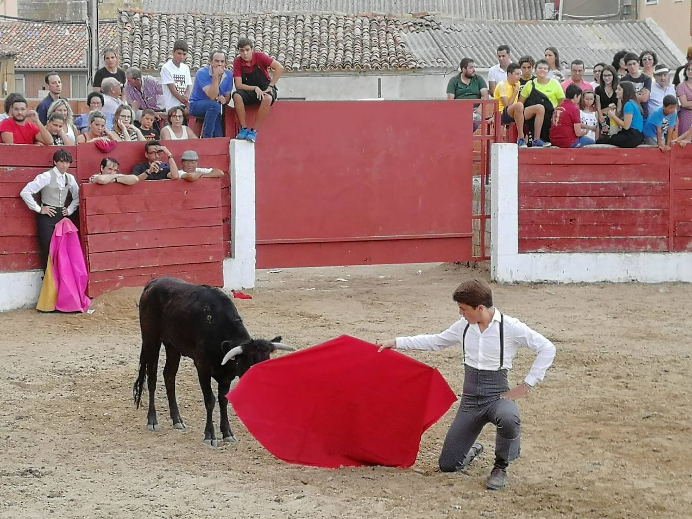 Los alumnos de la Escuela Taurina de Medina de Rioseco hicieron una demostración de su saber hacer en promoción de la tauromaquia