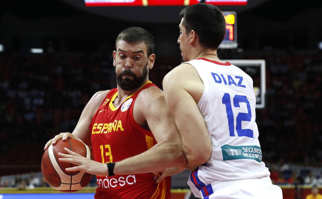 Marc Gasol, frente a Puerto Rico.