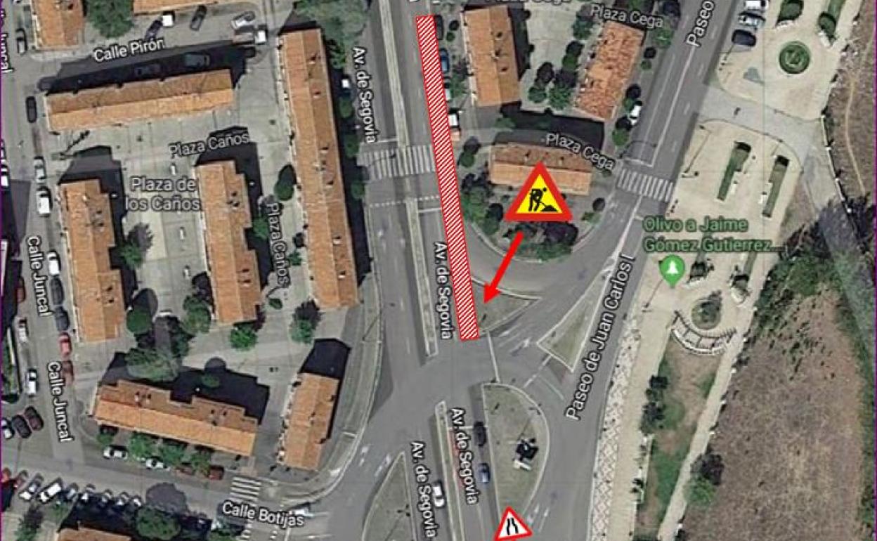 Comienzan las obras en la Avenida de Segovia de Valladolid