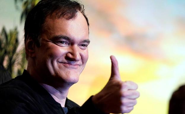 Tarantino posa durante la presentación de su nueva película, 'Érase una vez... en Hollywood', en Tokio.