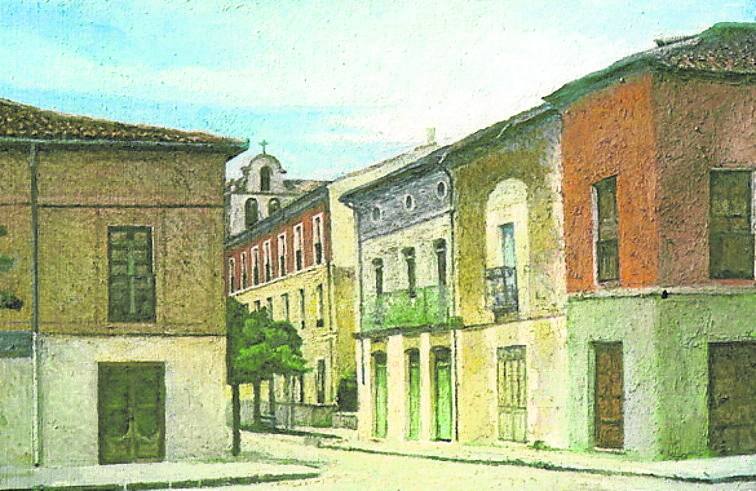 Óleo de una calle de Lerma (Burgos), pintado en 1975, un año antes de la muerte del pintor. 