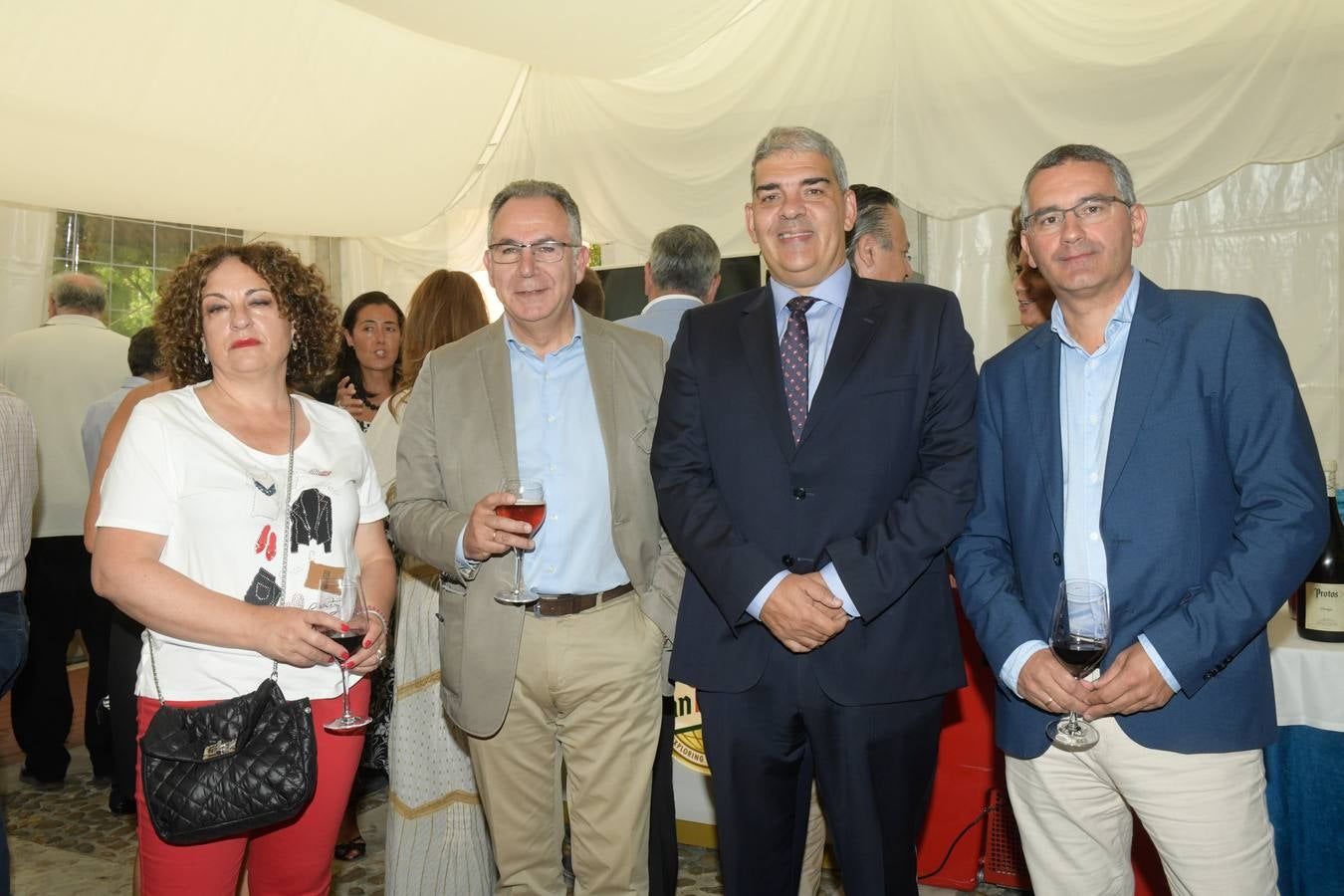 Paloma Extremo (Telefónica), Jesús de Prado (San Pablo CEU), Antonio Ferreras (director de Telefónica Valladolid) y Manuel Perucho (San Pablo CEU).