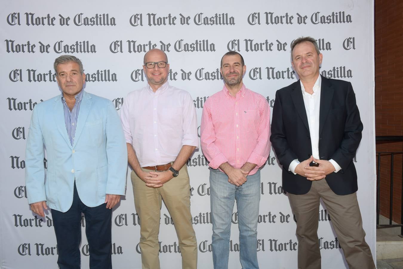Ángel de las Heras (director general de El Norte de Castilla), Matthieu Fenaert (consejero delegado del Real Valladolid), David Espinar (director del Gabinete de Presidencia del Real Valladolid) y Ángel Ortiz (director de El Norte).