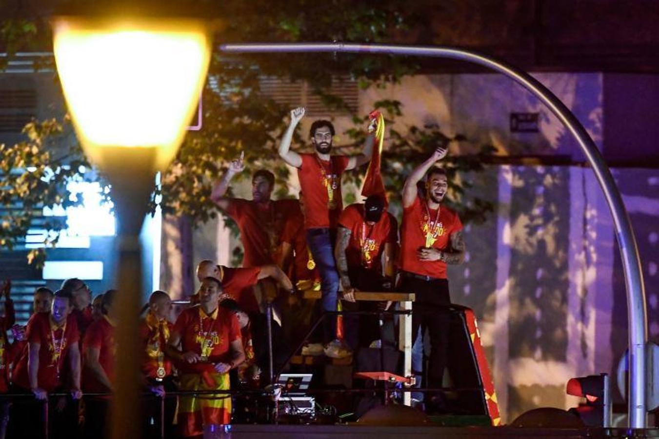 La selección española de baloncesto celebró en Madrid y por todo lo alto la segunda corona mundial de su historia