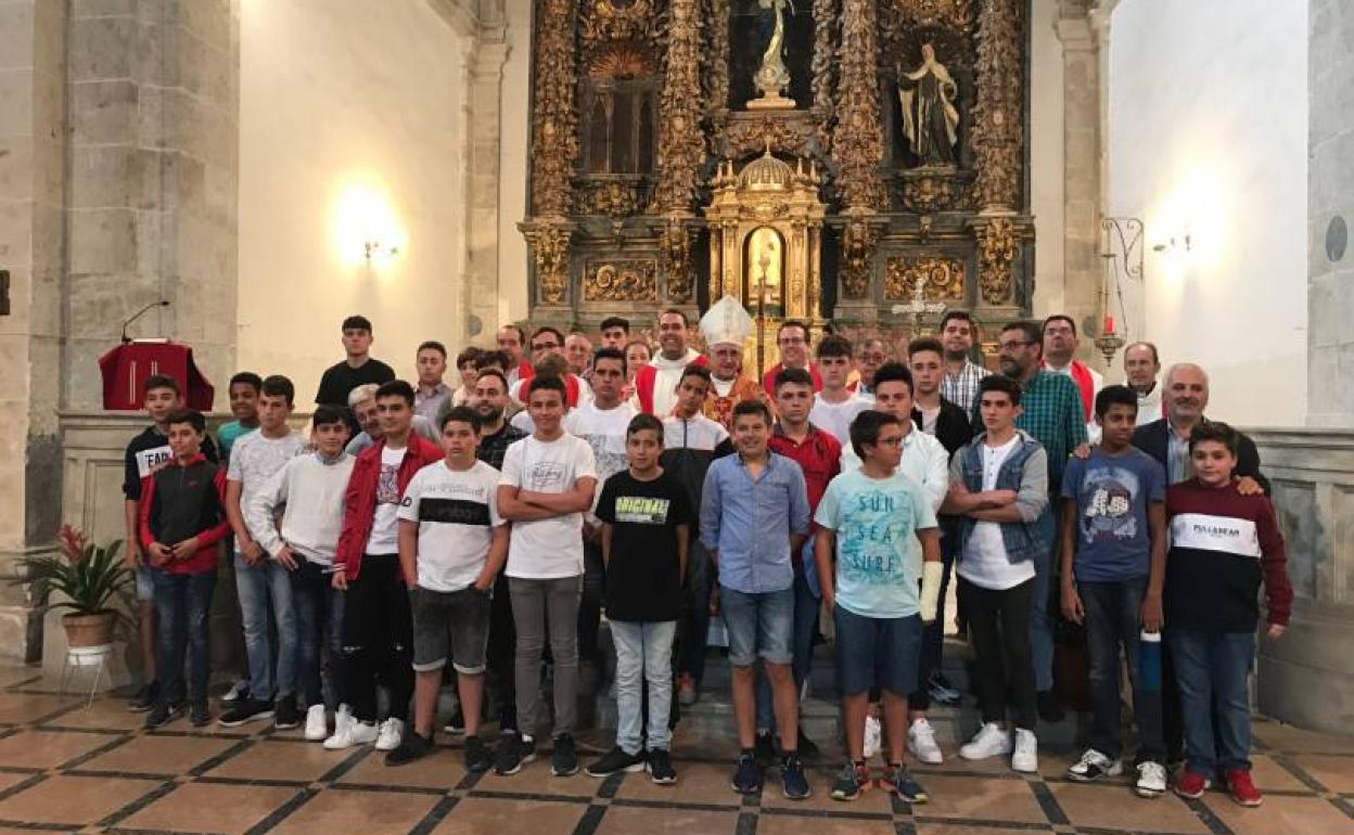 Toda la comunidad del Seminario al término de la eucaristía. 