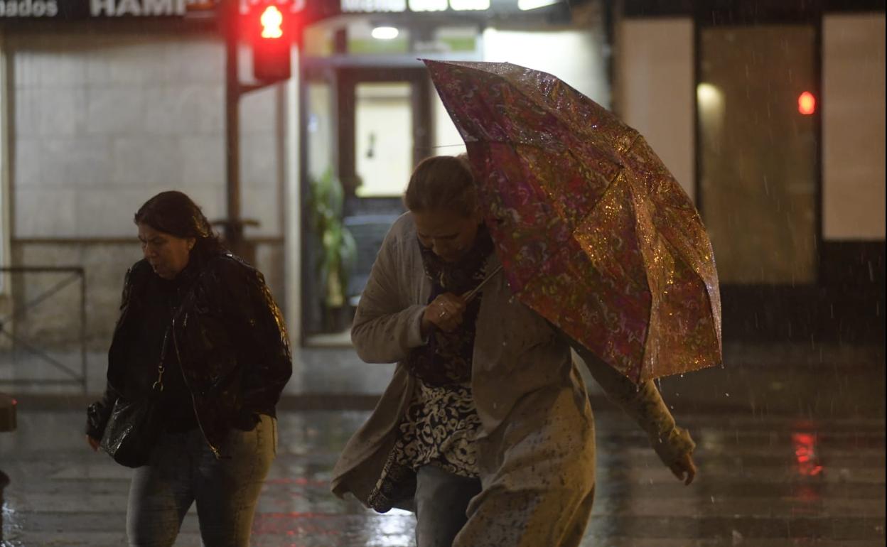 Imagen de la tormenta del martes en Valladolid.