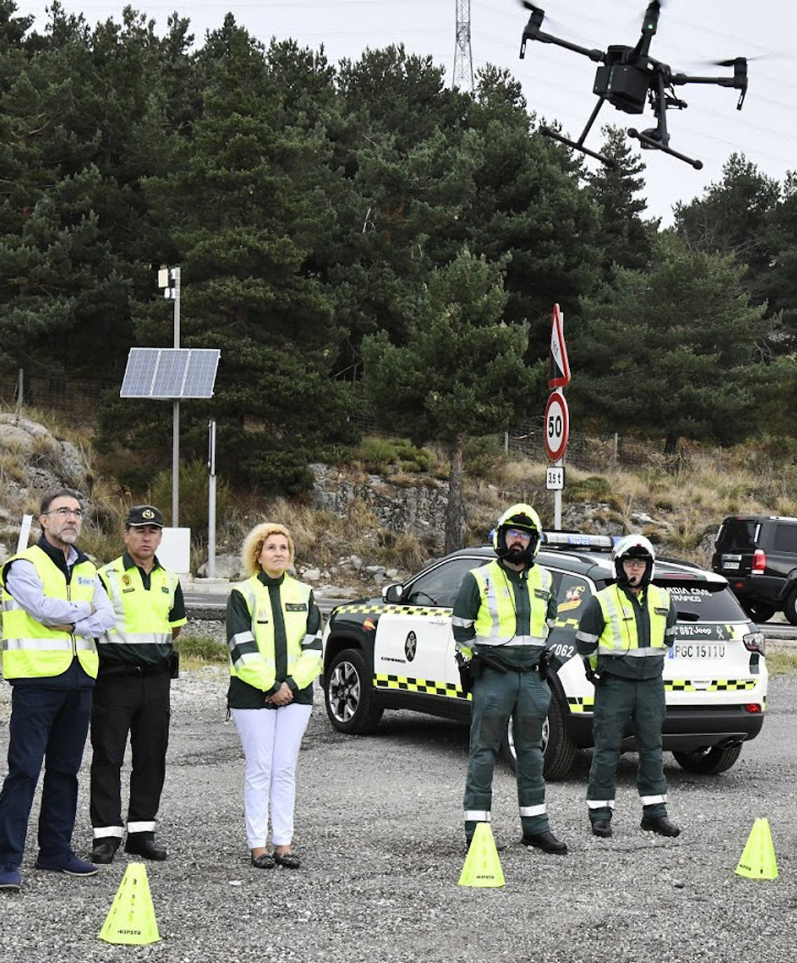 Drones de la DGT para la vigilancia de las carreteras de Segovia.PEDRO LUIS MERINO