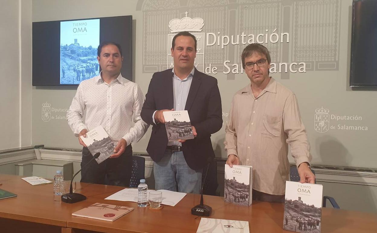 Óscar Sánchez, David Mingo y Juanvi Sánchez en la presentación del libro.