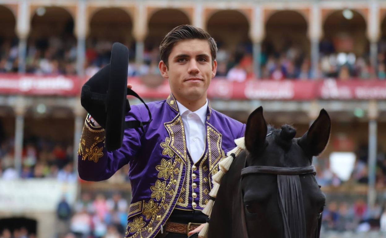 Guillermo Hermoso de Mendoza, antes de la faena de ayer..