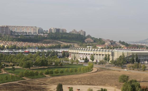 Zona arbolada junto al estadio y en las laderas de Parquesol. 