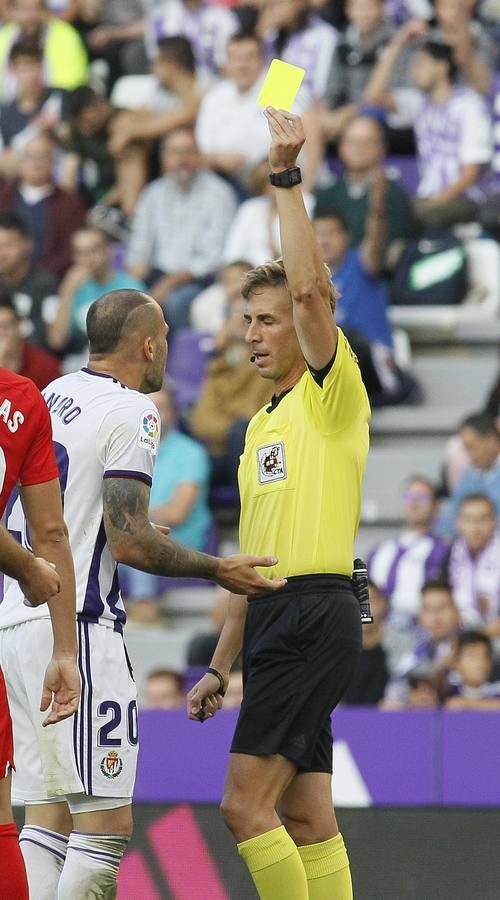 Óscar Plano adelantó al Real Valladolid después de una gran jugada llevada por Nacho, Guardiola y Toni Villa y empató Carlos Fernández