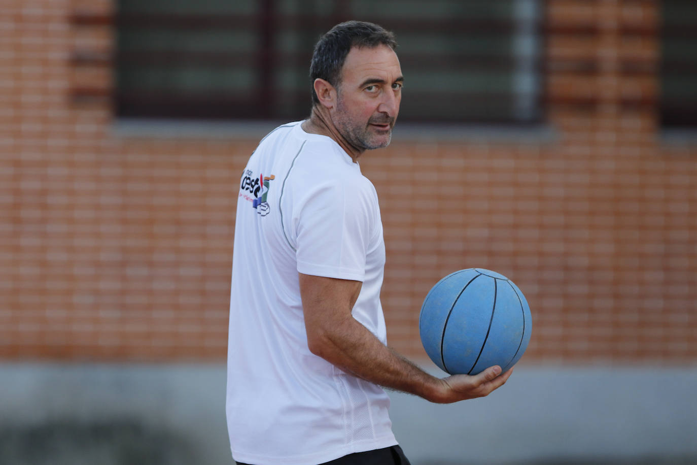 Juan Carlos Fuentes, durante un entrenamiento en Las Pistas. 