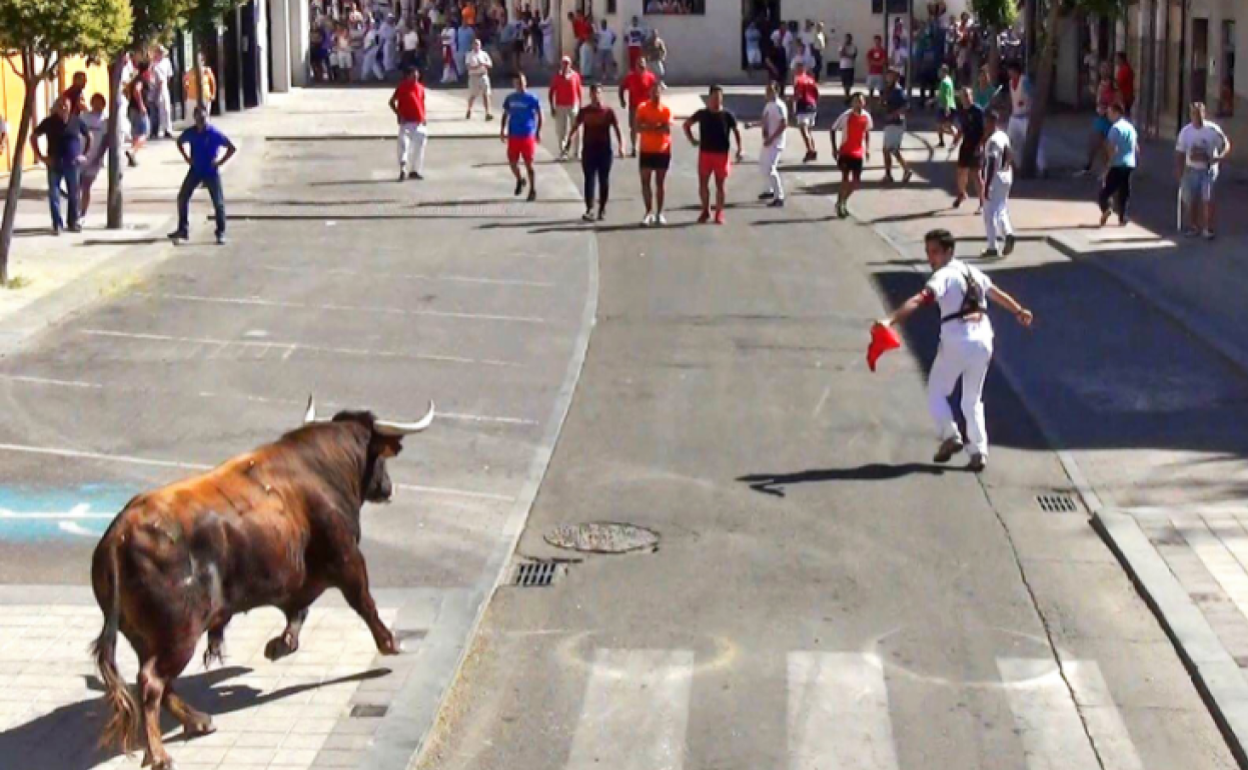 Un encierro celebrado en la última festividad de San Miguel.