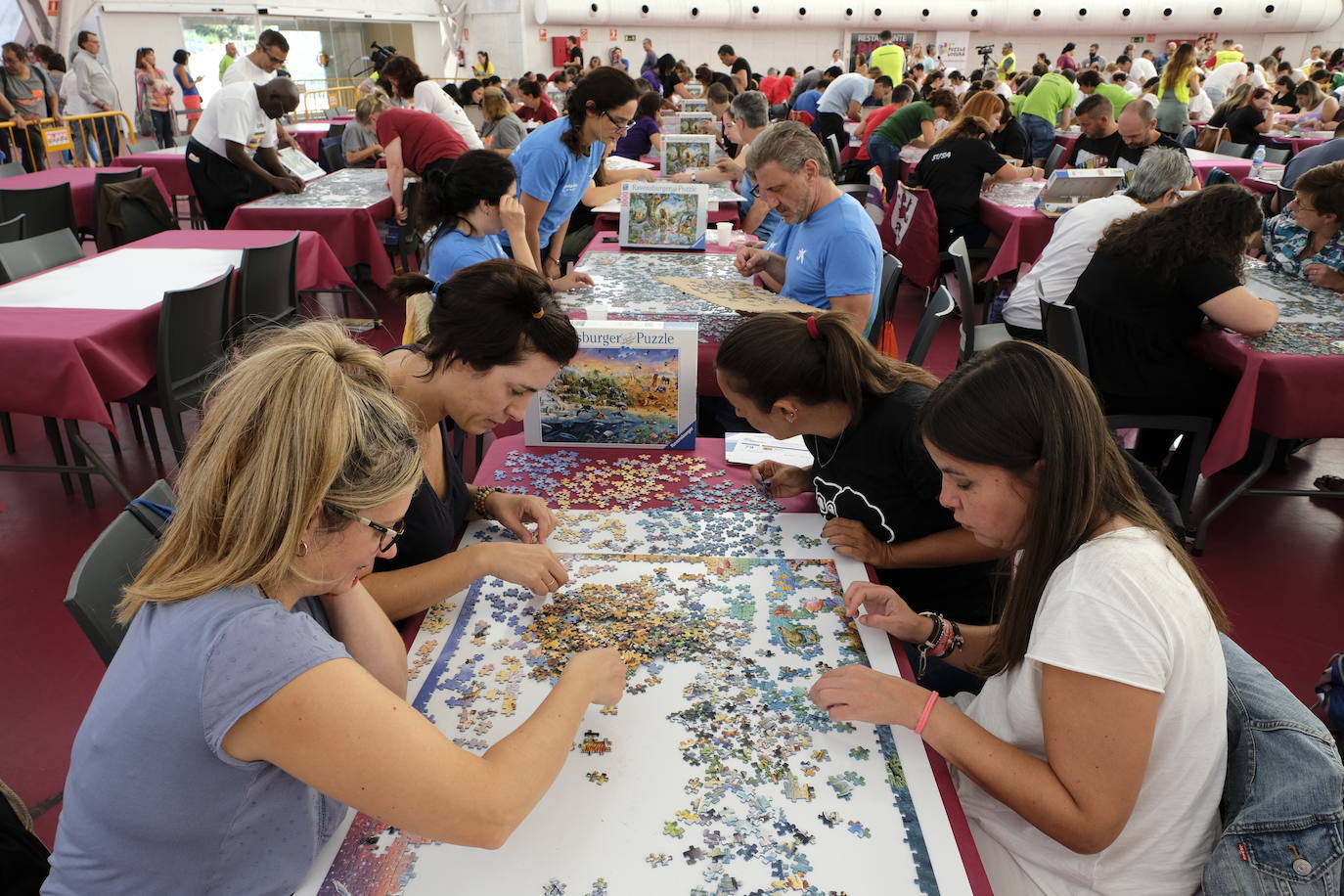 Unos 700 aficionados de 40 países diferentes participan este fin de semana en el I Campeonato del Mundo de Puzles que se celebra en la Cúpula del Mileno de Valladolid y que ha dado inicio hoy sábado con el torneo por equipos, al que seguirán mañana las disciplinas individual y por parejas. En total, el certamen, que cuenta con el apoyo del Ayuntamiento, repartirá 2.500 euros en premios.