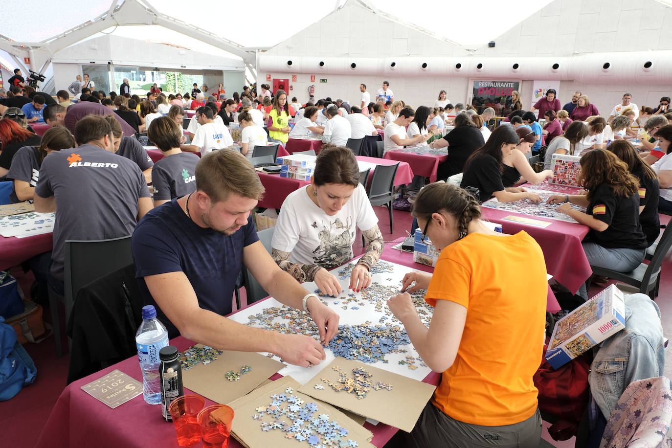 Unos 700 aficionados de 40 países diferentes participan este fin de semana en el I Campeonato del Mundo de Puzles que se celebra en la Cúpula del Mileno de Valladolid y que ha dado inicio hoy sábado con el torneo por equipos, al que seguirán mañana las disciplinas individual y por parejas. En total, el certamen, que cuenta con el apoyo del Ayuntamiento, repartirá 2.500 euros en premios.