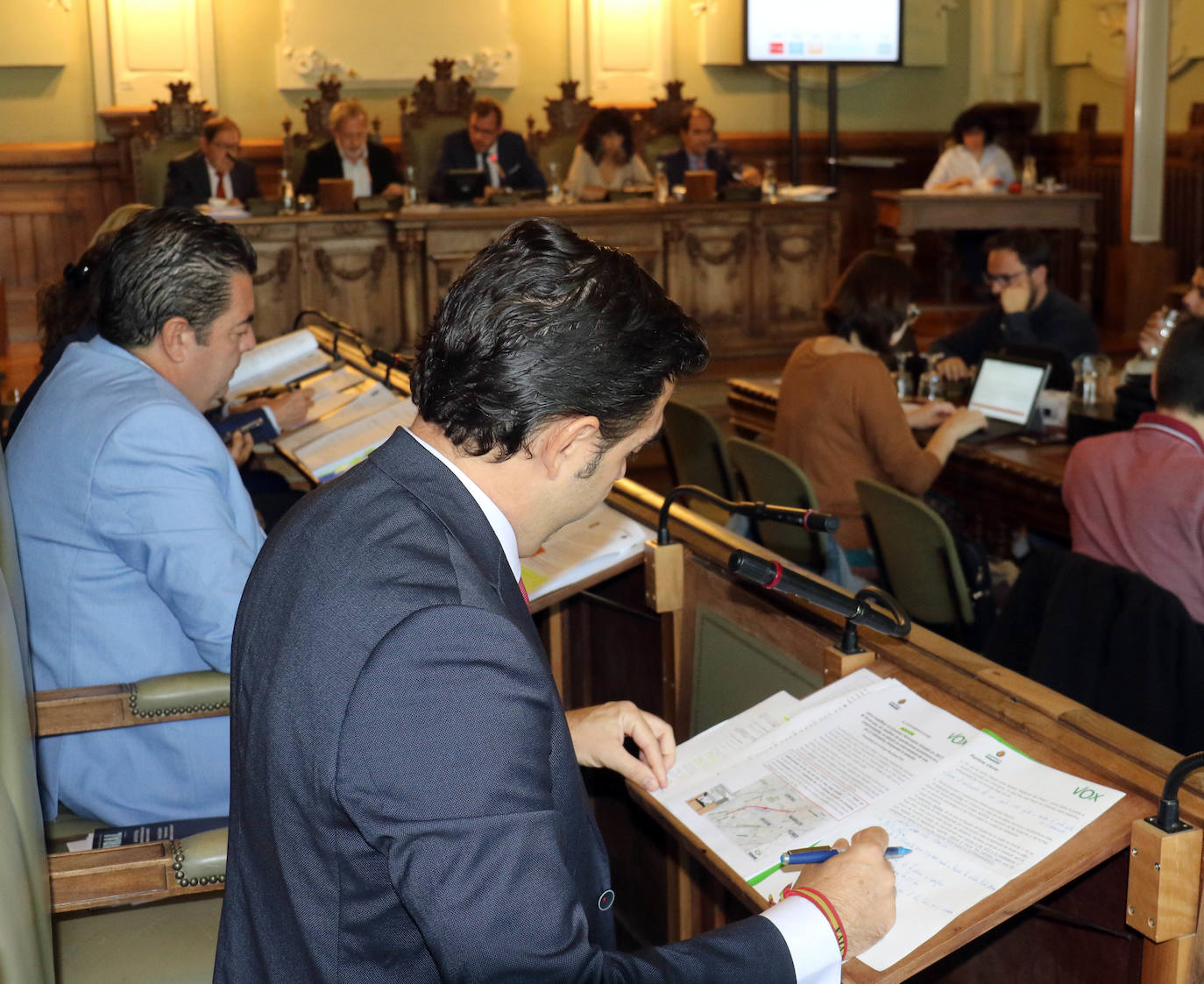 Pleno en el Ayuntamiento de Valladolid.