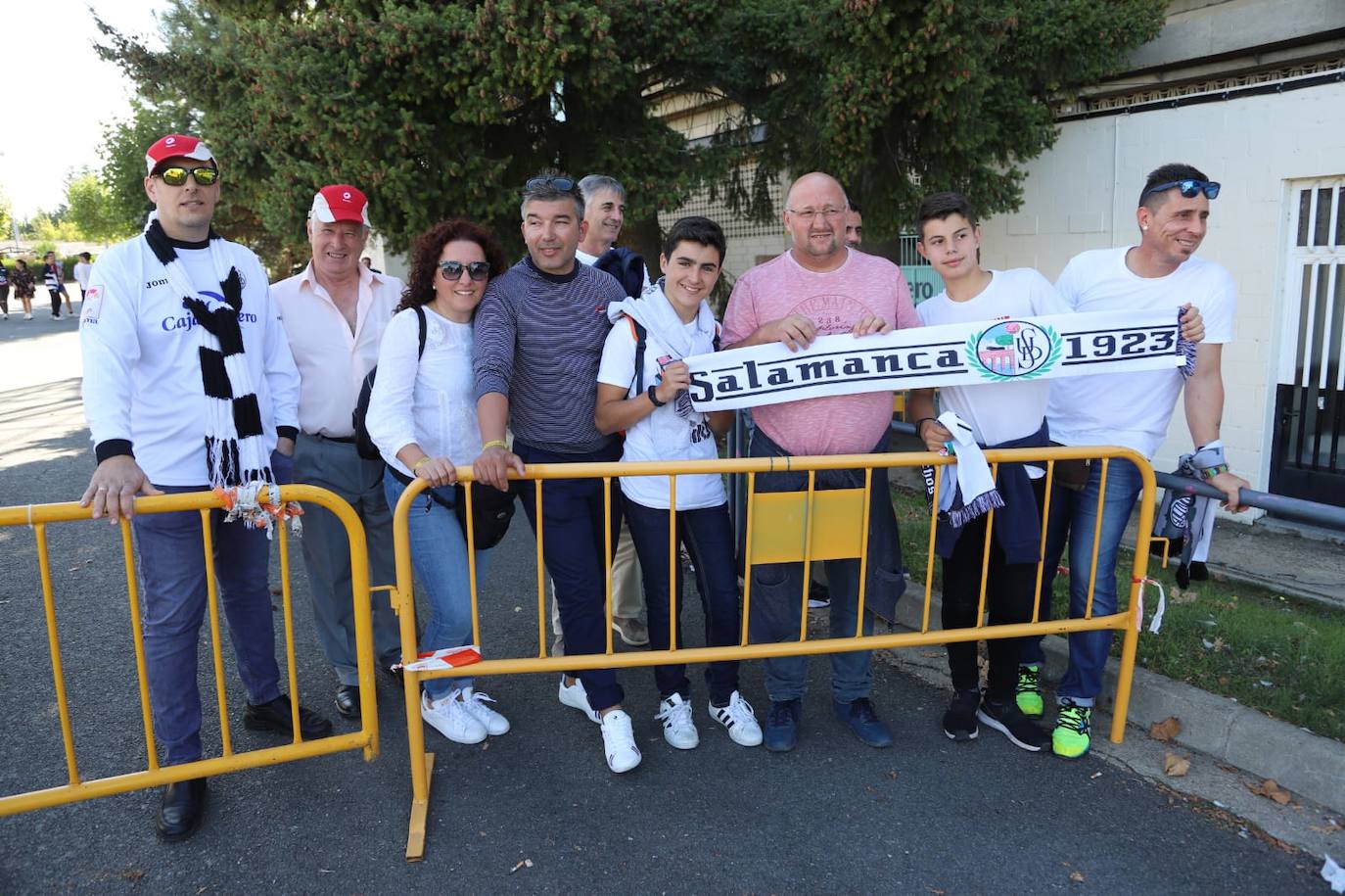 Los jugadores del Salamanca CF UDS y Unionistas. 