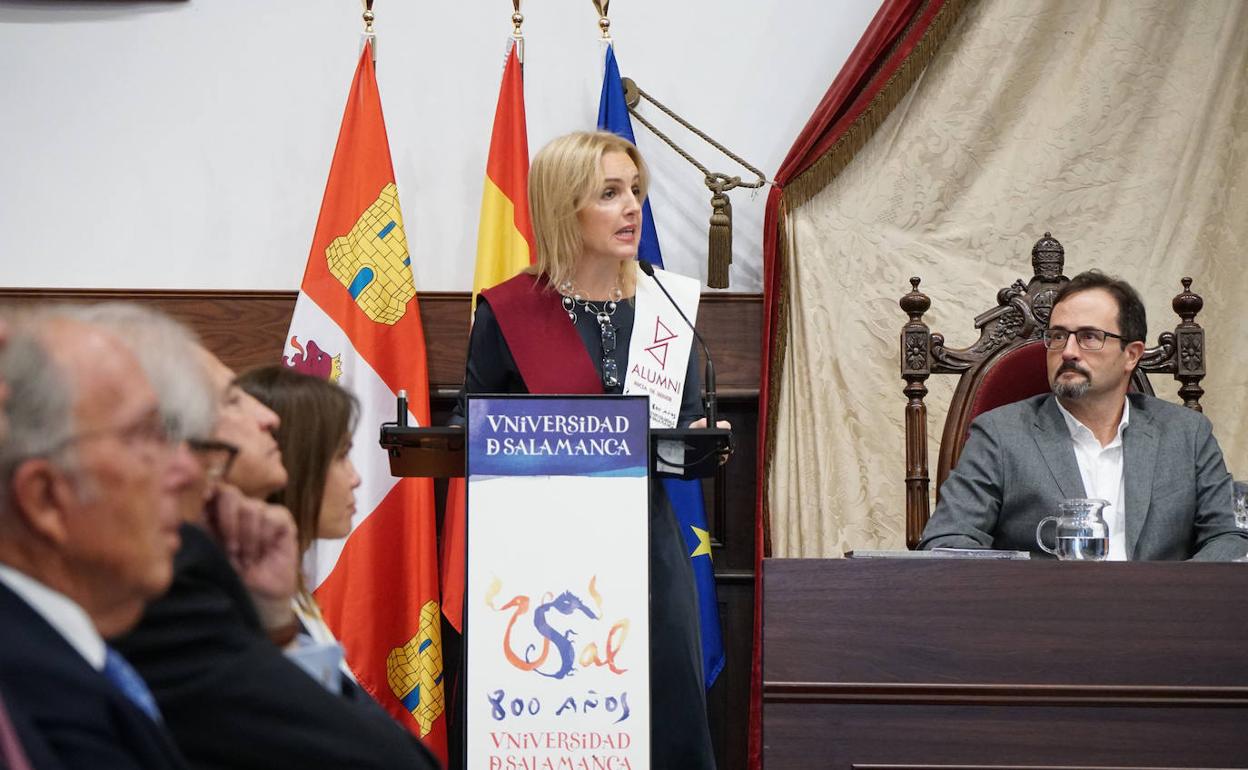 Intervención de la directora de la ONT, Beatriz Domínguez-Gil, en el Paraninfo.