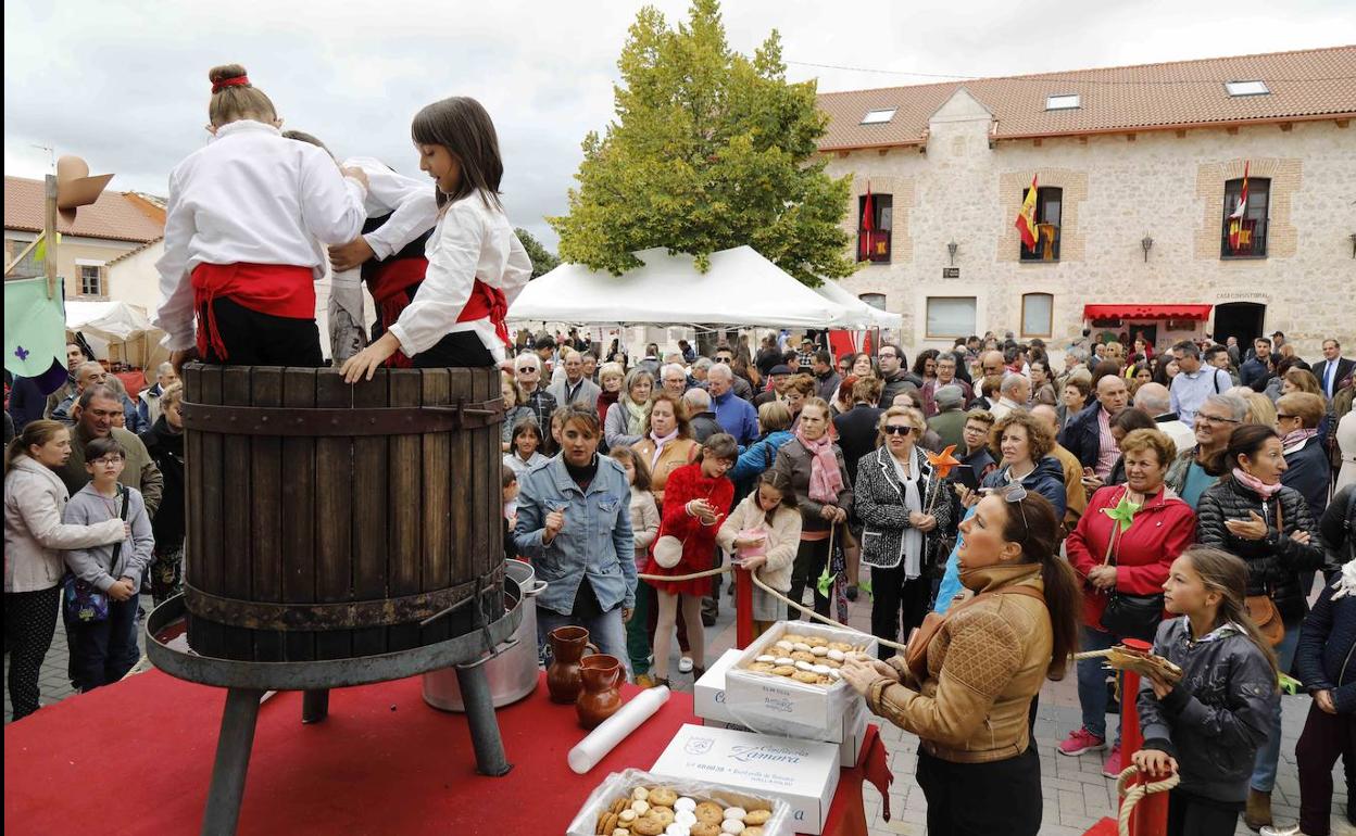 Fiesta de la vendimia de Quintanilla de Onésimo, el año pasado. 