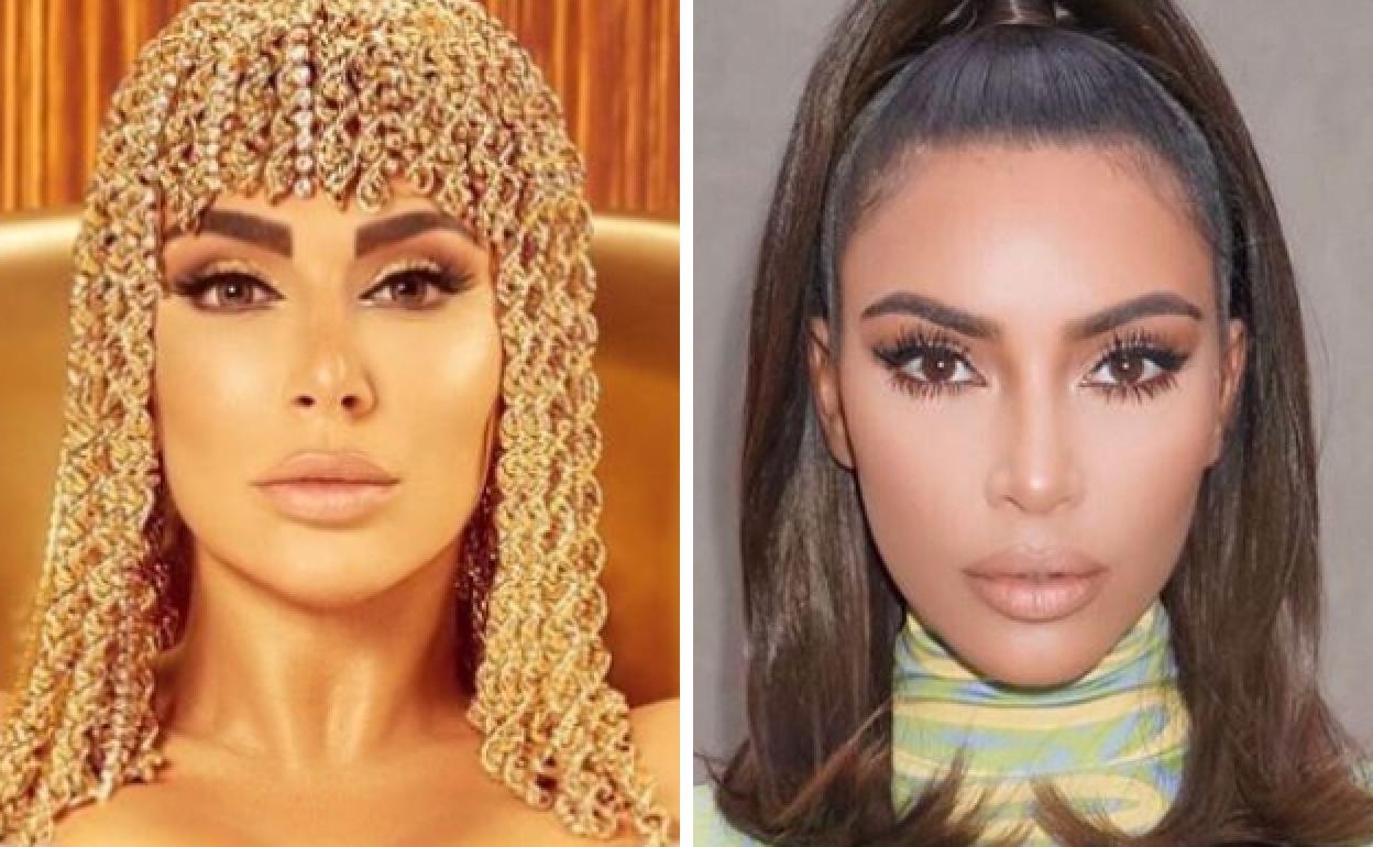 A la izquierda, Huda Kattam. A la derecha, Kim Kardashian.
