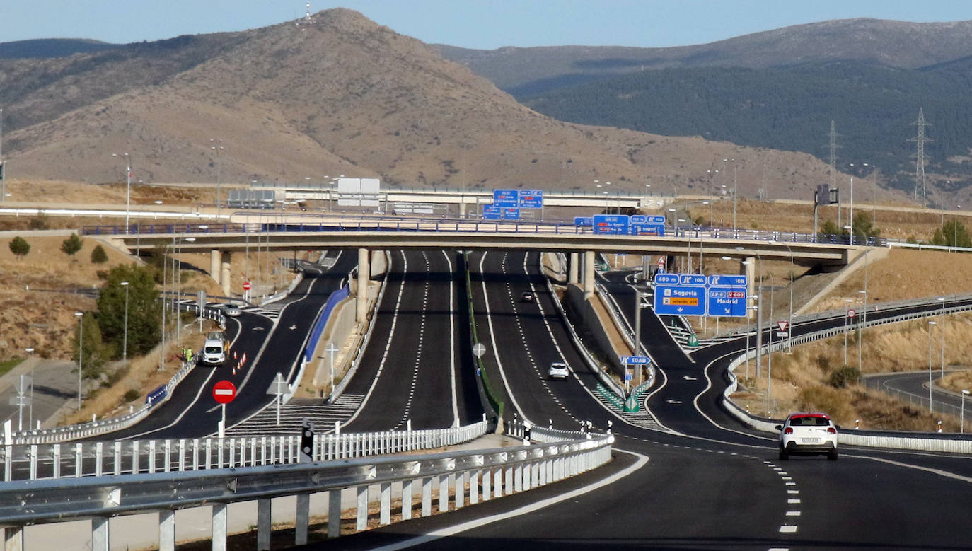 Fotos: Apertura de un tramo de las obras de desdoblamiento de la SG-20