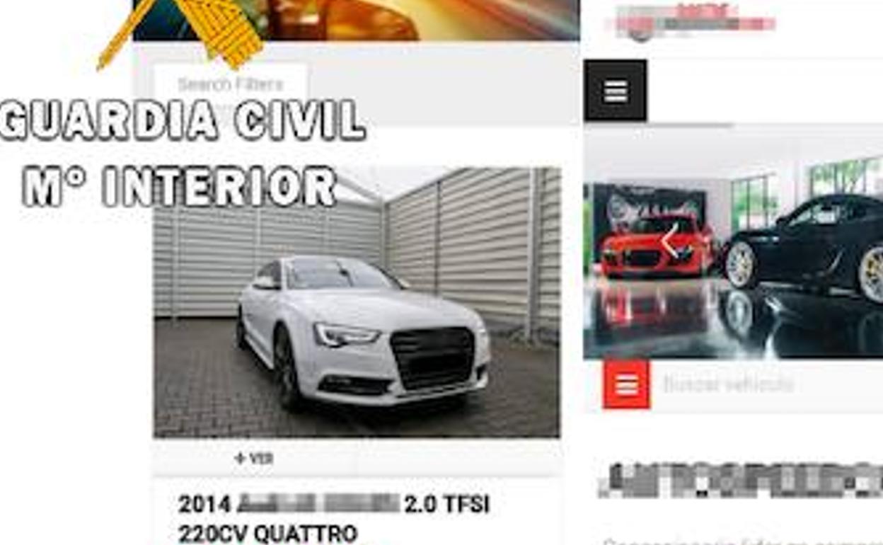 Captura de uno de los anuncios en Internet. 