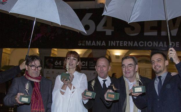 Javier Tolentino, Najwa Nimri, Luis San Narciso, Pedro Olea y Alejandro Amenábar. 