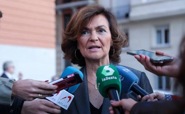 La vicepresidenta del Gobierno, Carmen Calvo.