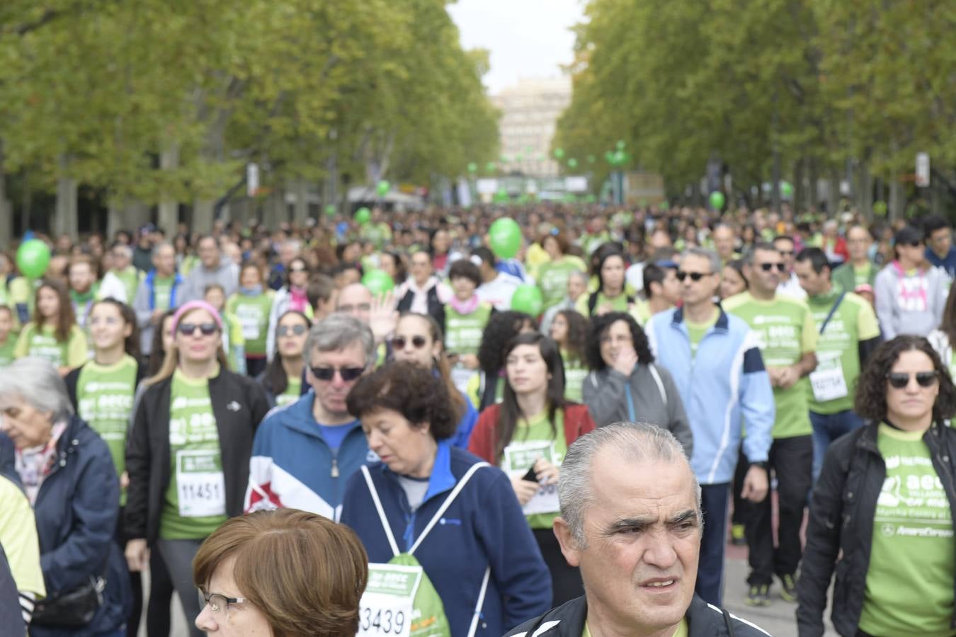 Corredores de la marcha contra el cáncer. 